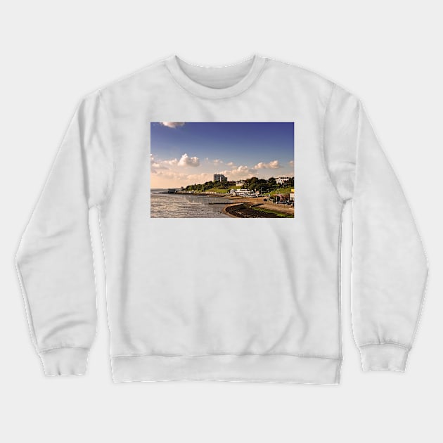 Three Shells Beach Southend on Sea Essex Crewneck Sweatshirt by AndyEvansPhotos